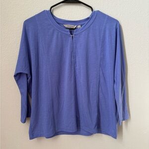 Athleta‎ Echo Blouse Athleisure Preppy Career Sporty Lightweight Coastal Minimal